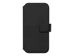 KEY Unstad - Lommebok for mobiltelefon - MagSafe-samsvar plastikk, stoff, polyuretanlær, imitert nappaskinn - svart - for Apple iPhone 15