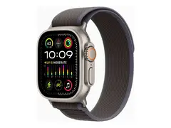 Apple Watch Ultra 2 - 49 mm - titan smartklokke med Trail Loop - nylonvev - blue/black - båndbredde: S/M - 64 GB - Wi-Fi, LTE, UWB, Bluetooth - 4G - 61.4 g