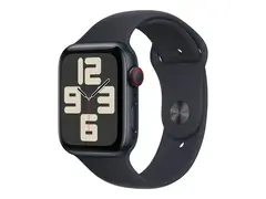 Apple Watch SE (GPS + Cellular) 2. generasjon - 44 mm - midnattsaluminium - smartklokke med sportsbånd - fluorelastomer - midnatt - båndbredde: M/L - 32 GB - Wi-Fi, LTE, Bluetooth - 4G - 33 g