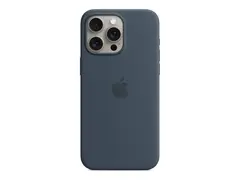 Apple - Baksidedeksel for mobiltelefon - MagSafe-samsvar silikon - stormblå - for iPhone 15 Pro Max