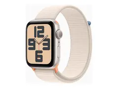Apple Watch SE (GPS) - 2. generasjon 44 mm - stjernelysaluminium - smartklokke med sportssløyfe - tekstil - stjernelys - håndleddstørrelse: 140-245 mm - 32 GB - Wi-Fi, Bluetooth - 32.9 g