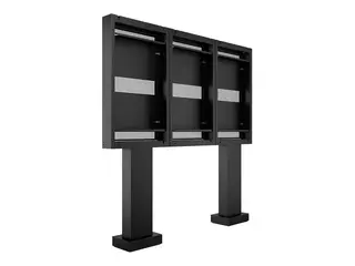 Multibrackets M - Monteringssett (totem) for 3 LCD-skjermer - svart - skjermstørrelse: 55" - monteringsgrensesnitt: 1186 x 560 - veggmonterbar - for Samsung OH55A-S, OH55F