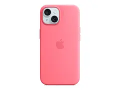 Apple - Baksidedeksel for mobiltelefon MagSafe-samsvar - silikon - rosa - for iPhone 15