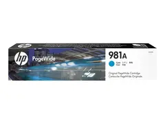 HP 981A - 70 ml - cyan - original PageWide - blekkpatron - for PageWide Enterprise Color MFP 586; PageWide Managed Color E55650