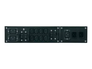 APC Service Bypass Panel - Omløpssvitsj (kan monteres i rack) AC 230 V - utgangskontakter: 10 - 2U - 19" - svart - for InfraStruXure Type A 4-12; Smart-UPS 3000, 3000R3IBX120, 3000RM X-93, 5000