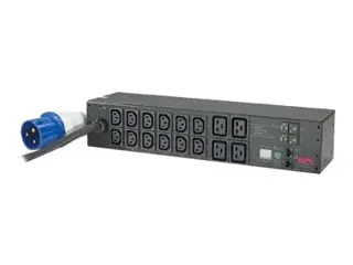 APC Metered Rack PDU AP7822B - Strømfordelerenhet (kan monteres i rack) AC 200/208/230 V - inngang: IEC 60309 32A - utgangskontakter: 16 (power IEC 60320 C13, IEC 60320 C19) - 2U - 3.66 m kabel - for P/N: SCL400RMJ1U, SCL500RMI1UC, SCL500RMI1UNC, SMTL1000RMI2UC, SMTL750RMI2UC