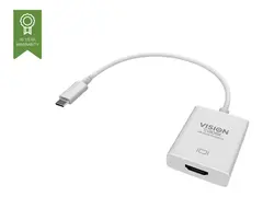 Vision TC-USBCHDMI - Ekstern videoadapter USB-C 3.1 - HDMI - hvit - løsvekt