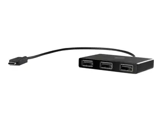HP USB-C to USB-A - Hub - 3 x SuperSpeed USB 3.0 stasjonær - for Elite c640 G3 Chromebook Enterprise; Pavilion Aero Laptop 13-be2075ng